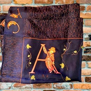 Vintage Kate Greenway Alphabet Scarf